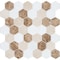 Andova Tiles SAMPLE Channing 2 x 2 Marble Honeycomb Mosaic Floor Use Tile SAM-ANDCHA125 - alternate 4
